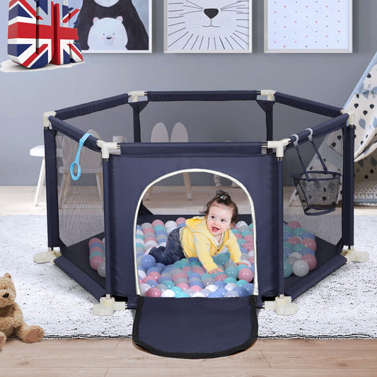 Large Baby Playpen Kids Toddlers Infant Activity Center Safety Play Fence Yard